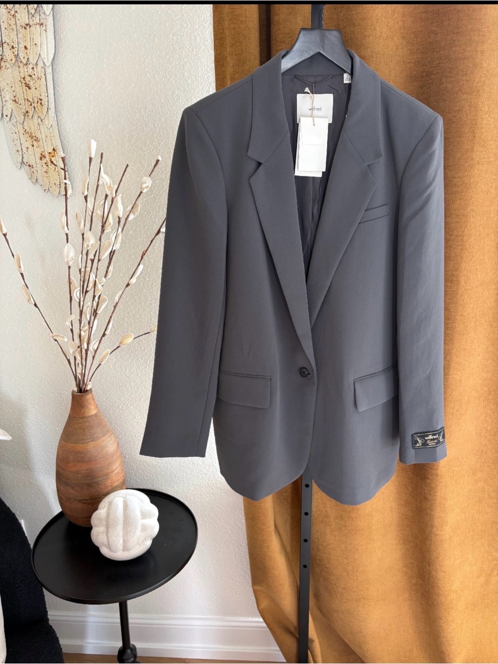 New Aritzia Wilfred New Generation Oversized Charcoal blazer Size 12